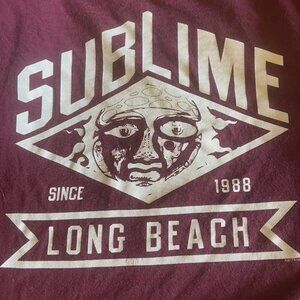Sublime Since 1988, Long Beach, Maroon T-shirt By Spencer's, 4:20, Maroon Size L